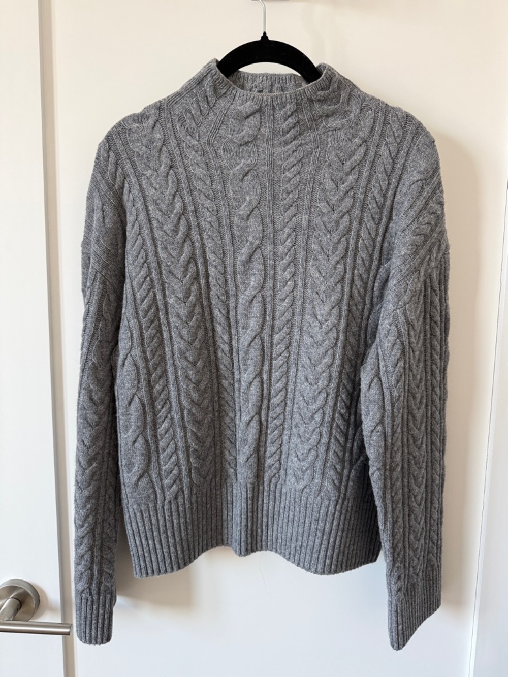 COS Grey Cable-Knit Sweater